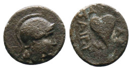 Greek Coins. 4th - 1st century B.C. AE
Reference:
Condition: Very Fine

Weight:1.02gr
Dimention:9.80mm