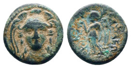 Greek Coins. 4th - 1st century B.C. AE
Reference:
Condition: Very Fine

Weight:2.23gr
Dimention:13.22mm