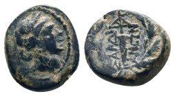 Greek Coins. 4th - 1st century B.C. AE
Reference:
Condition: Very Fine

Weight:3.48gr
Dimention:14.25mm