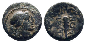Greek Coins. 4th - 1st century B.C. AE
Reference:
Condition: Very Fine

Weight:3.22gr
Dimention:14.36mm