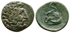 Greek Coins. 4th - 1st century B.C. AE
Reference:
Condition: Very Fine

Weight:6.20gr
Dimention:21.41mm