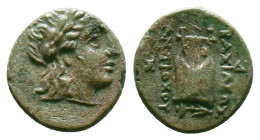 Greek Coins. 4th - 1st century B.C. AE
Reference:
Condition: Very Fine

Weight:2.30gr
Dimention:13.01mm