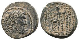 Greek Coins. Seleukid Empire, 4th - 1st century B.C. AE
Reference:
Condition: Very Fine

Weight:7.26gr
Dimention:19.39mm