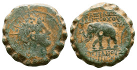 Greek Coins. Seleukid Empire, 4th - 1st century B.C. AE
Reference:
Condition: Very Fine

Weight:7.94gr
Dimention:20.56mm