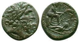 Greek Coins. Seleukid Empire, 4th - 1st century B.C. AE
Reference:
Condition: Very Fine

Weight:7.41gr
Dimention:18.58mm