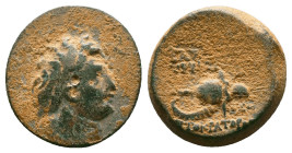Greek Coins. Seleukid Empire, 4th - 1st century B.C. AE
Reference:
Condition: Very Fine

Weight:5.64gr
Dimention:17.77mm
