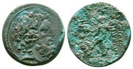 Greek Coins. Seleukid Empire, 4th - 1st century B.C. AE
Reference:
Condition: Very Fine

Weight:11.34gr
Dimention:22.59mm