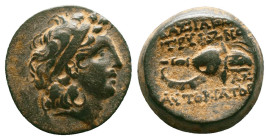 Greek Coins. Seleukid Empire, 4th - 1st century B.C. AE
Reference:
Condition: Very Fine

Weight:5.42gr
Dimention:16.92mm