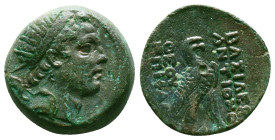 Greek Coins. Seleukid Empire, 4th - 1st century B.C. AE
Reference:
Condition: Very Fine

Weight:9.78gr
Dimention:20.98mm