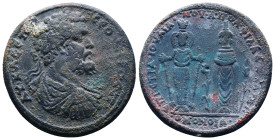 Homonoia issue Medalic Unpublish coin of Septimius Severus. 193-211 AD. Æ. Philadelphia in Lydia.
Laureate, draped and cuirassed bust right / , cult-...
