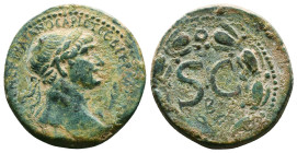 TRAJAN, A.D. 98-117. Seleucis and Piera, Antioch. AE 
Reference:
Condition: Very Fine

Weight:13.09gr
Dimention:27.36mm