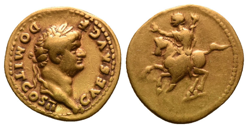 Domitian. As Caesar, AD 69-81. AV Aureus. Rome mint. Struck under Vespasian, AD ...