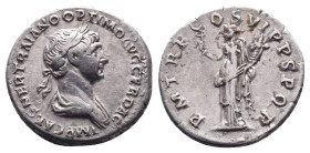 Trajan. A.D. 98-117. AR denarius 
Reference:
Condition: Very Fine

Weight:3.22gr
Dimention:18.58mm