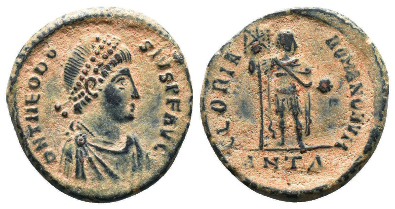 Roman Imperial Coins, Theodosius I. A.D. 379-395. AE majorina
Reference:
Condi...