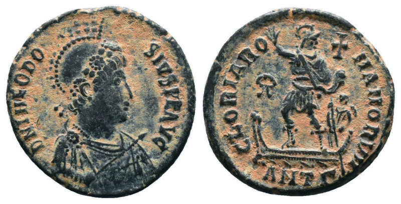 Roman Imperial Coins, Theodosius I. A.D. 379-395. AE majorina
Reference:
Condi...