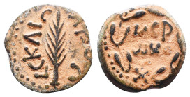 Judae Coins, Ae.
Reference:
Condition: Very Fine

Weight:1.64gr
Dimention:15.22mm