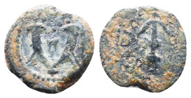 Judae Coins, Ae.
Reference:
Condition: Very Fine

Weight:1.47gr
Dimention:14.00mm