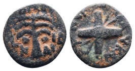 Judae Coins, Ae.
Reference:
Condition: Very Fine

Weight:1.85gr
Dimention:15.71mm