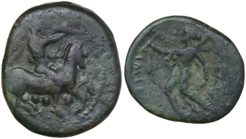 Sicily. Himera. AE Tetras or Trionkion, c. 420-415 BC. Civic coinage. Obv. Pan r...