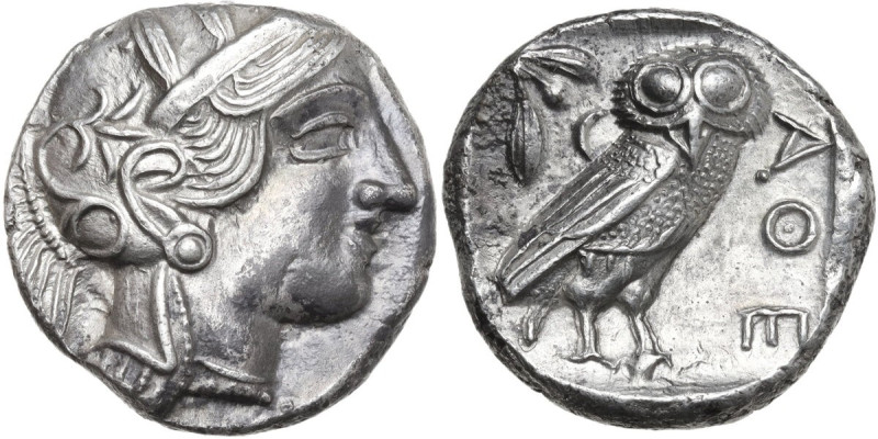 Continental Greece. Attica, Athens. AR Tetradrachm, c. 454-404 BC. Obv. Head of ...