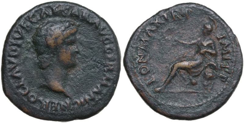 Nero (54-68). AE Semis, Rome mint, 62-68. Obv. NERO CLAVDIVS CAESAR AVG GERMANIC...