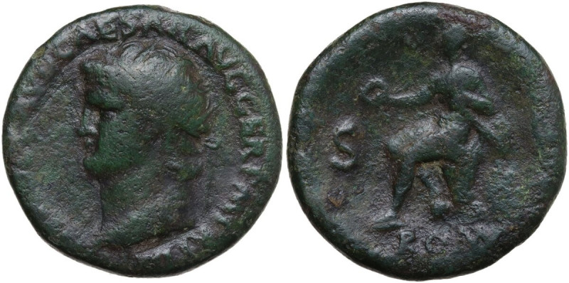 Nero (54-68). AE Dupondius, Rome mint, 62-68. Obv. NERO CLAVD CAESAR AVG GER P M...