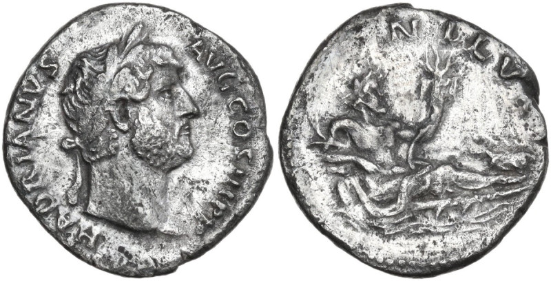 Hadrian (117-138). AR Denarius, 130-133. Obv. HADRIANVS AVG COS III P P. Head of...