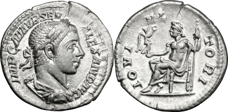 Severus Alexander (222-235). AR Denarius, 222-228. Obv. Bust of Severus Alexande...