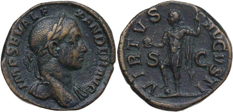 Severus Alexander (222-235). AE Sestertius, 222-231. Obv. Bust right, laureate, ...