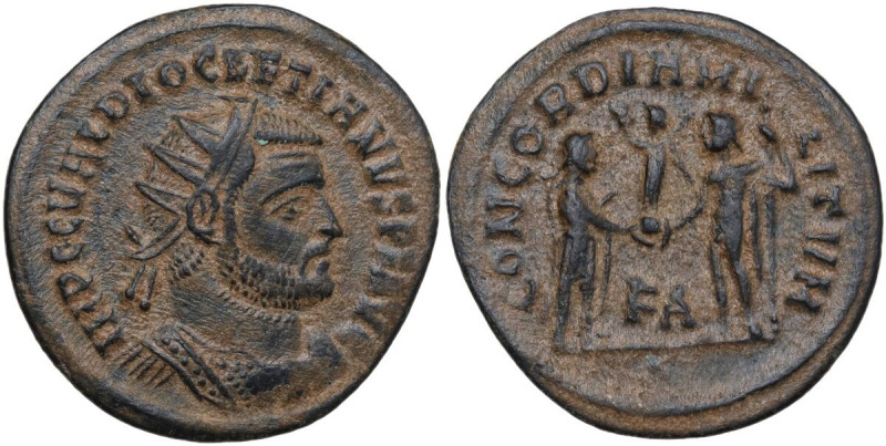 Diocletian (284-305). AE Antoninianus, Heraclea mint, 291-292. Obv. IMP C C VAL ...