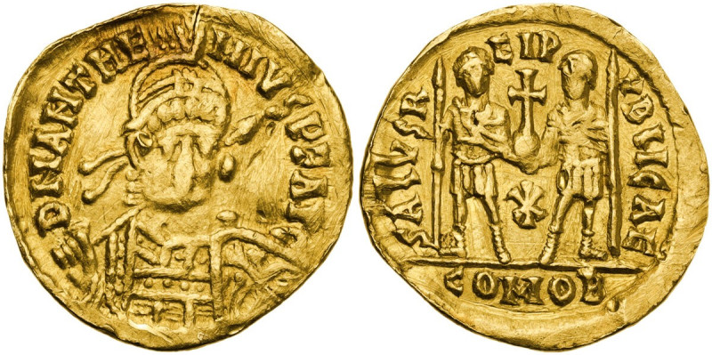 Anthemius (467-472). AV Solidus. Rome, 12 April AD 467 - 11 July AD 472. Obv. DN...