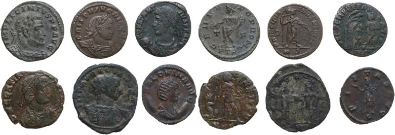 The Roman Empire. Multiple lot of six (6) coins: Antoniniani of Salonina and Aur...