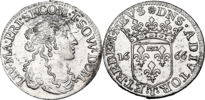 Italy. Livia Centurioni Oltremarini (1616-1688). Luigino 1666, Tassarolo mint. C...