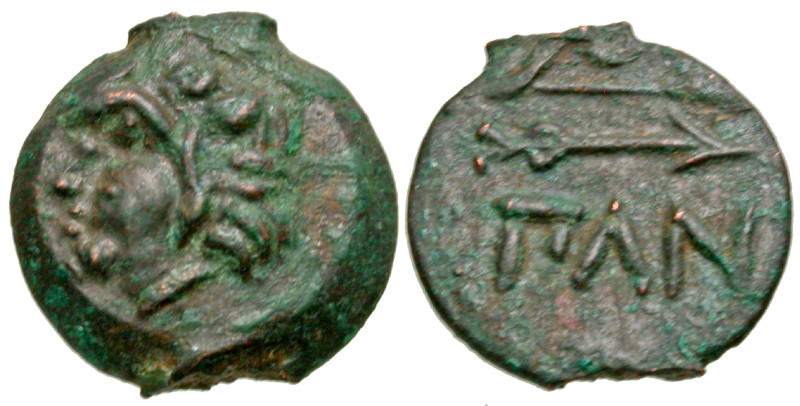 "Cimmerian Bosporos, Pantikapaion. Civic issue. Fourth/third century B.C. AE 19 ...