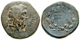 "Pontos, Kamos. Mid 1st Century B.C. AE 23 (23 mm, 8.27 g, 11 h). Dated SE 258 (40/39 B.C.) Laureate head of Zeus right / KAM/HNON above monogram HN&S...