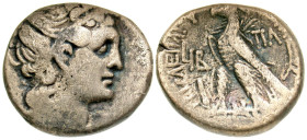 "Ptolemaic Kingdom. Cleopatra VII Thea Neotera. 51-30 B.C. AR tetradrachm (25.6 mm, 13.31 g, 12 h). Alexandreia mint, Dated RY 12 (41/0 B.C.) Diademed...