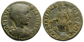"Lydia, Sardes. Philip II. As Caesar, A.D. 244-247. AE 23 (22.7 mm, 7.41 g, 6 h). M IOVΛ ΦIΛIΠΠOC, bare-headed, draped and cuirassed bust right / CAPΔ...