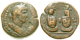 "Egypt, Alexandria. Hadrian. A.D. 117-138. AE drachm (32.3 mm, 25.53 g, 11 h). RY 18 (A.D. 133/4). ΑΥΤ ΚΑΙC ΤΡΑΙΑΝ ΑΔΡΙΑΝΟC CEB, laureate, draped and ...