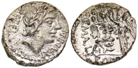 "C Poblicius Malleolus, A Postumius S. f. and L. Caecilius L.f. Q.n. Metellus Delmaticus. ca. 96 B.C. AR denarius (19.2 mm, 3.67 g, 3 h). Rome mint , ...