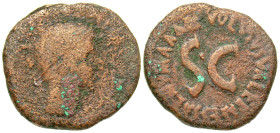 "Augustus. 27 B.C.-A.D. 14 AE as (25.9 mm, 10.66 g, 12 h). "Moneyers' as". Rome mint, struck 6 B.C. [CAESAR AV]GVST PONT MAX [TRIBVNIC POT], bare head...