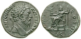 "Marcus Aurelius. A.D. 161-180. AE sestertius (31.2 mm, 26.87 g, 6 h). Rome mint, Struck ca. A.D. 173-175. M ANTONINVS AVG TR P XXVIII, laureate head ...