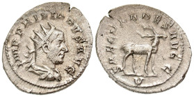 "Philip I. A.D. 244-249. AR antoninianus (25.6 mm, 4.01 g, 1 h). Rome mint, struck A.D. 248. IMP PHILIPPVS AVG, radiate, draped and cuirassed bust of ...