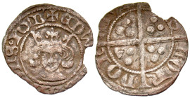 "England. Edward III. 1327-1377. AR penny (18 mm, 1.04 g, 10 h). 3rd ("Florin") coinage. London mint, 1344-51. Crowned bust of Edward III facing / Lon...
