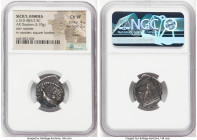 SICILY. Himera. Ca. 510-483/2 BC. AR drachm (21mm, 5.70 gm, 11h). NGC Choice VF 4/5 - 2/5, marks. Ca. 510-500 BC. Cock standing left; within dotted bo...
