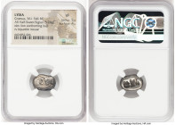 LYDIAN KINGDOM. Croesus (561-546 BC). AR half-stater or siglos (16mm, 5.24 gm). NGC VF 5/5 - 4/5. Sardes. Confronted foreparts of lion facing right an...