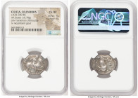 CILICIA. Celenderis. Ca. 425-350 BC. AR stater (23mm, 10.70 gm, 3h). NGC Choice XF 4/5 - 4/5. Ca. 425-400 BC. Youthful nude male rider, reins in left ...