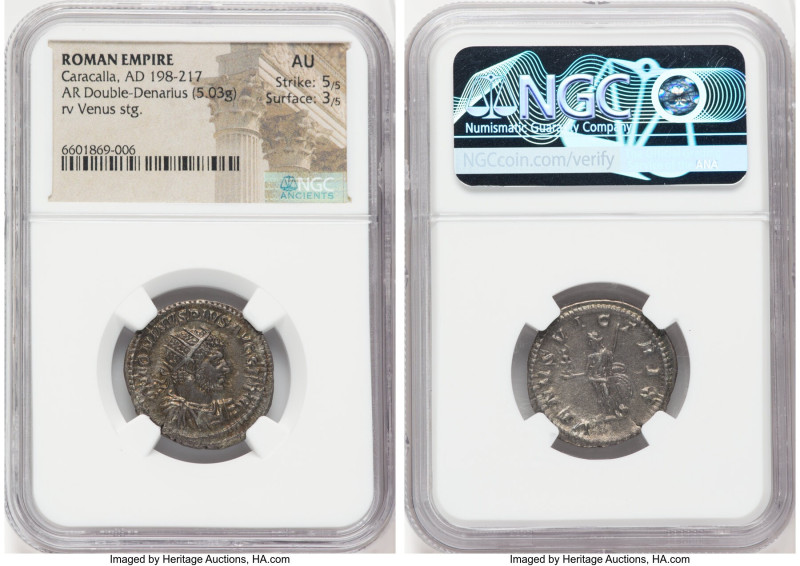 Caracalla, as Augustus (AD 198-217). AR antoninianus (23mm, 5.03 gm, 11h). NGC A...