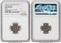 Harthacnut Danish Issue Penny ND (1035-1042) UNC Details (Bent) NGC, Lund mint, Alfward as moneyer, S-1170. 0.95gm. Sold with a Davissons tag. Ex. Bru...