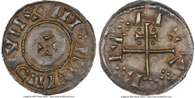 Viking Kingdom of York. Cnut Penny ND (895-920) AU Details (Peck Marked) NGC, York mint, cf. S-993 (with reverse of Cunnetti). A curious issue and one...