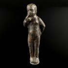 Roman Harpocrates Statuette
1st-2nd century CE
Bronze, 58 mm
Nude Harpocrates with his right forefinger to his lips and his left arm back.
Very fi...